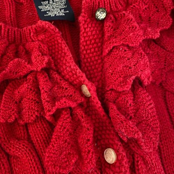 Ralph Lauren Cable Cotton Cardigan, Size 5 - Picture 4 of 5